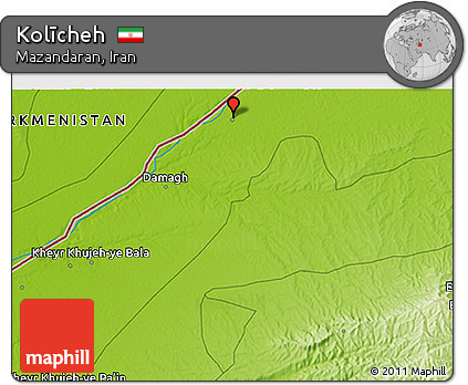 Physical 3D Map of Kolīcheh