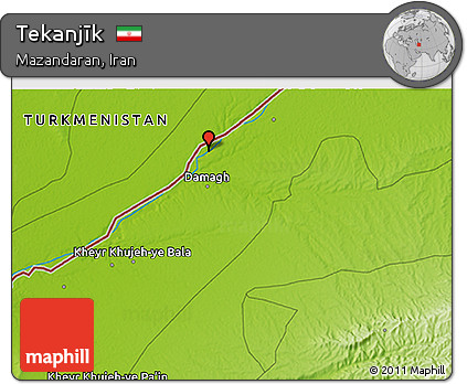 Physical 3D Map of Tekanjīk