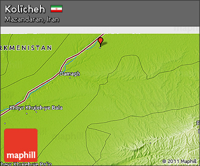 Physical 3D Map of Kolīcheh