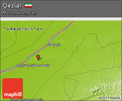 Physical 3D Map of Qezlar