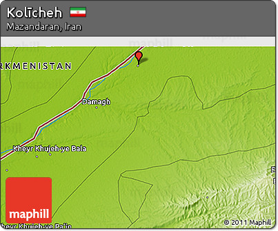 Physical 3D Map of Kolīcheh
