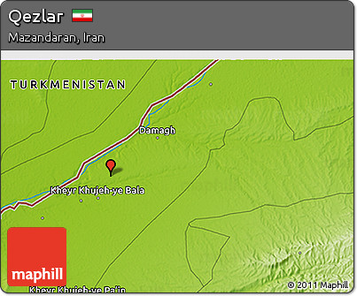 Physical 3D Map of Qezlar