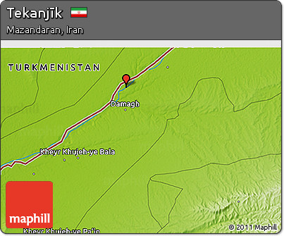Physical 3D Map of Tekanjīk