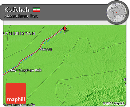 Political 3D Map of Kolīcheh