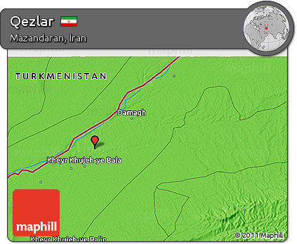 Political 3D Map of Qezlar
