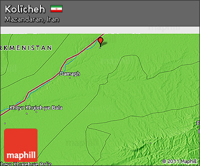 Political 3D Map of Kolīcheh