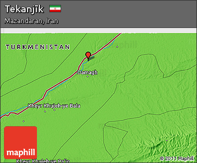 Political 3D Map of Tekanjīk