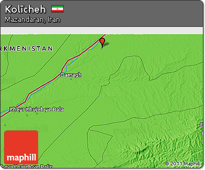 Political 3D Map of Kolīcheh
