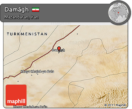 Satellite 3D Map of Damāgh