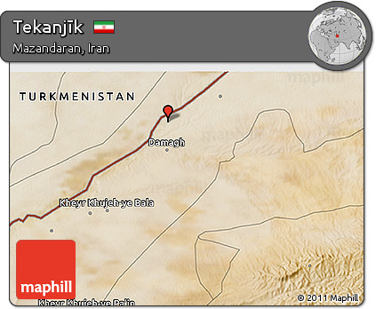 Satellite 3D Map of Tekanjīk
