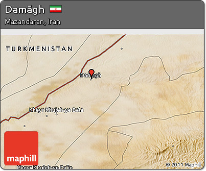 Satellite 3D Map of Damāgh