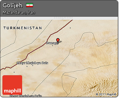 Satellite 3D Map of Golījeh