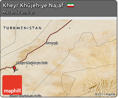 Satellite 3D Map of Kheyr Khūjeh-ye Najaf