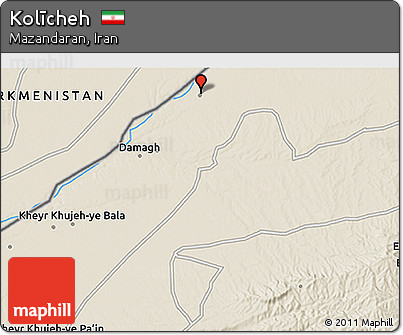 Shaded Relief 3D Map of Kolīcheh