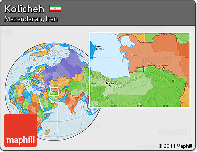 Political Location Map of Kolīcheh