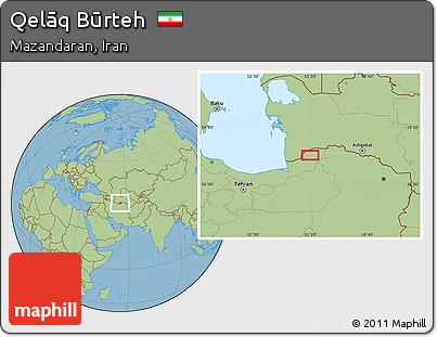 Savanna Style Location Map of Qelāq Būrteh
