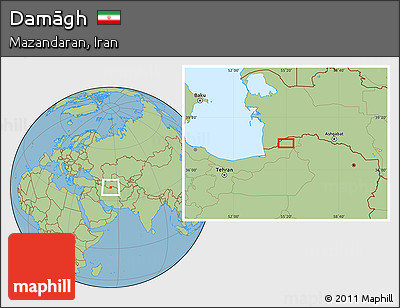 Savanna Style Location Map of Damāgh