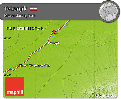 Physical Map of Tekanjīk