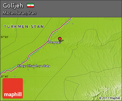 Physical Map of Golījeh