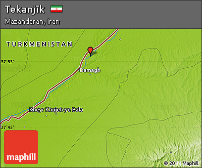 Physical Map of Tekanjīk