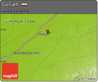 Physical Map of Golījeh