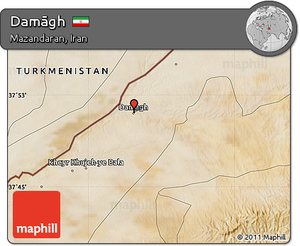 Satellite Map of Damāgh