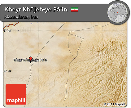 Satellite Map of Kheyr Khūjeh-ye Pā'īn