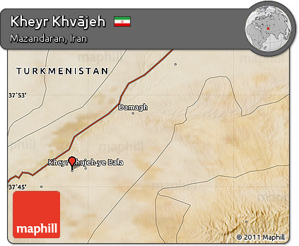 Satellite Map of Kheyr Khvājeh