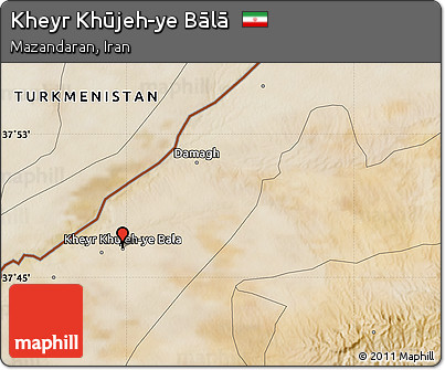 Satellite Map of Kheyr Khūjeh-ye Bālā