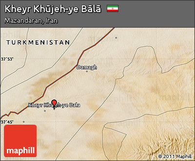 Satellite Map of Kheyr Khūjeh-ye Bālā