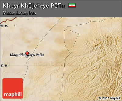 Satellite Map of Kheyr Khūjeh-ye Pā'īn