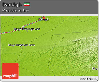 Physical Panoramic Map of Damāgh