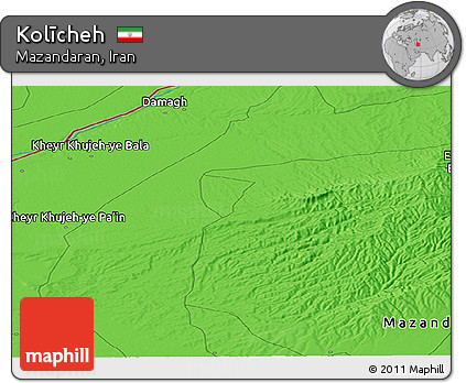 Political Panoramic Map of Kolīcheh