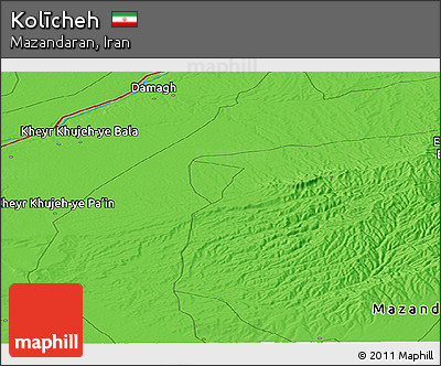 Political Panoramic Map of Kolīcheh