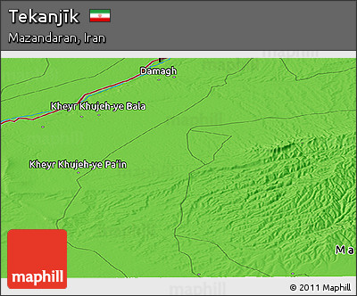 Political Panoramic Map of Tekanjīk
