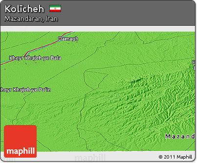 Political Panoramic Map of Kolīcheh