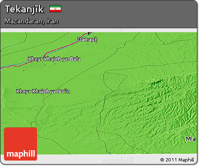 Political Panoramic Map of Tekanjīk