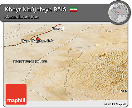 Satellite Panoramic Map of Kheyr Khūjeh-ye Bālā