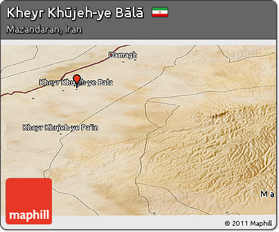 Satellite Panoramic Map of Kheyr Khūjeh-ye Bālā