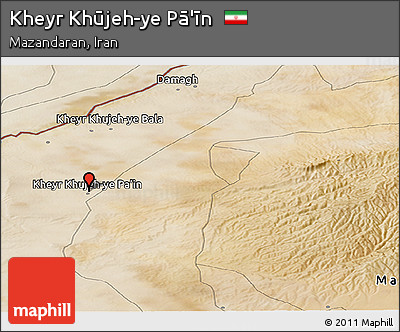 Satellite Panoramic Map of Kheyr Khūjeh-ye Pā'īn