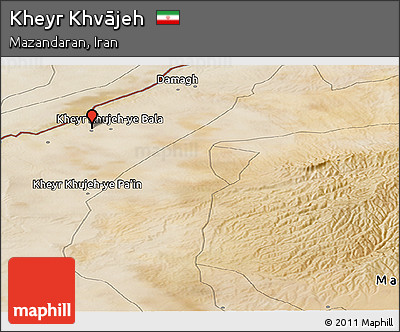 Satellite Panoramic Map of Kheyr Khvājeh