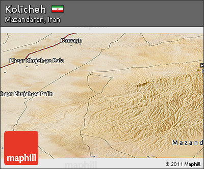 Satellite Panoramic Map of Kolīcheh