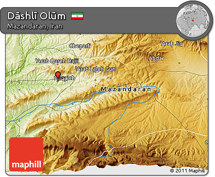 Physical 3D Map of Dāshlī Olūm