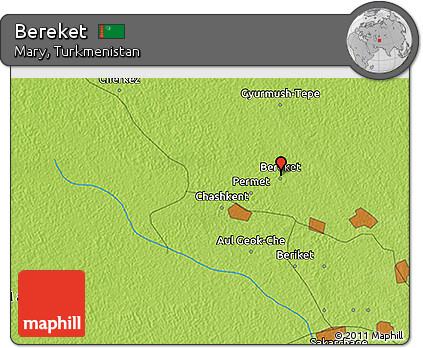 Physical 3D Map of Bereket