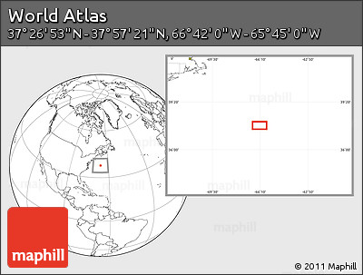 Blank Location Map of the Area around 37° 42' 7" N, 66° 13' 29" W