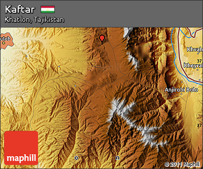 Physical Map of Kaftar
