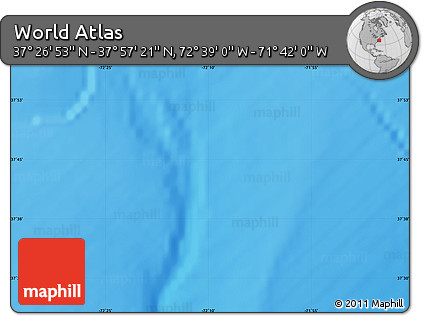 Physical Map of the Area around 37° 42' 7" N, 72° 10' 30" W