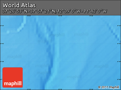 Physical Map of the Area around 37° 42' 7" N, 72° 10' 30" W