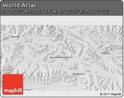 Physical 3D Map of the Area around 37° 42' 7" N, 74° 1' 30" E