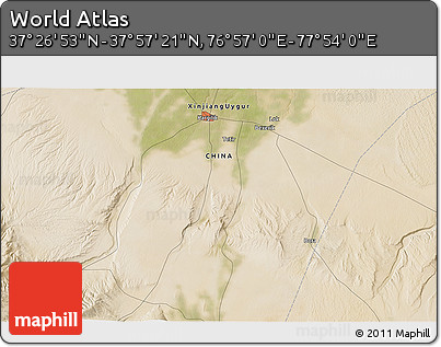 Satellite 3D Map of the Area around 37° 42' 7" N, 77° 25' 30" E